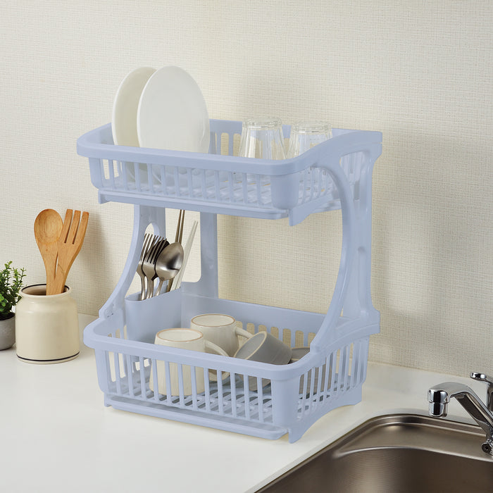 ハルミック 2段式水切りバスケット(ブルーグレー)