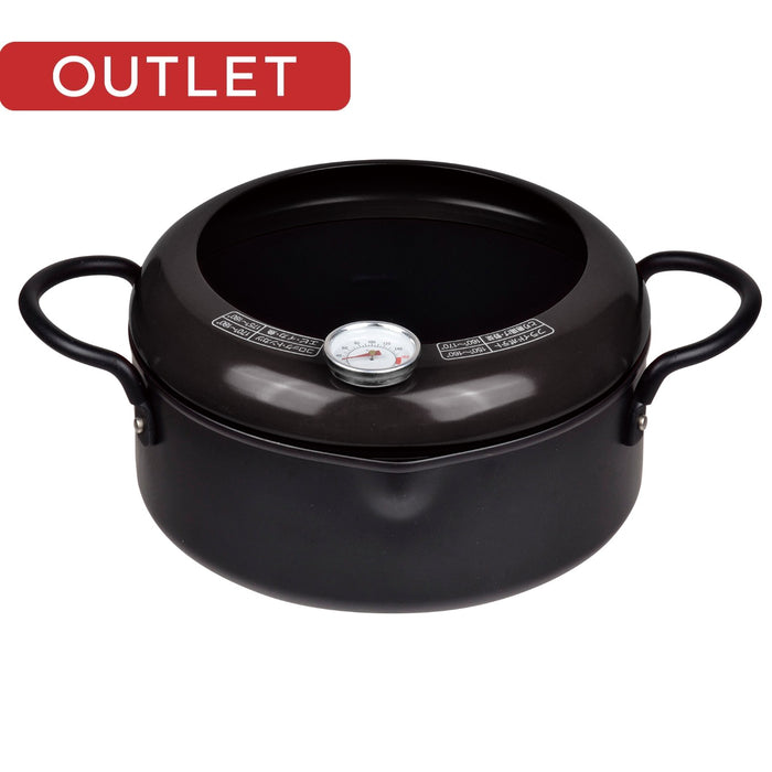 【アウトレット】涼味家 温度計付両手天ぷら鍋20cm