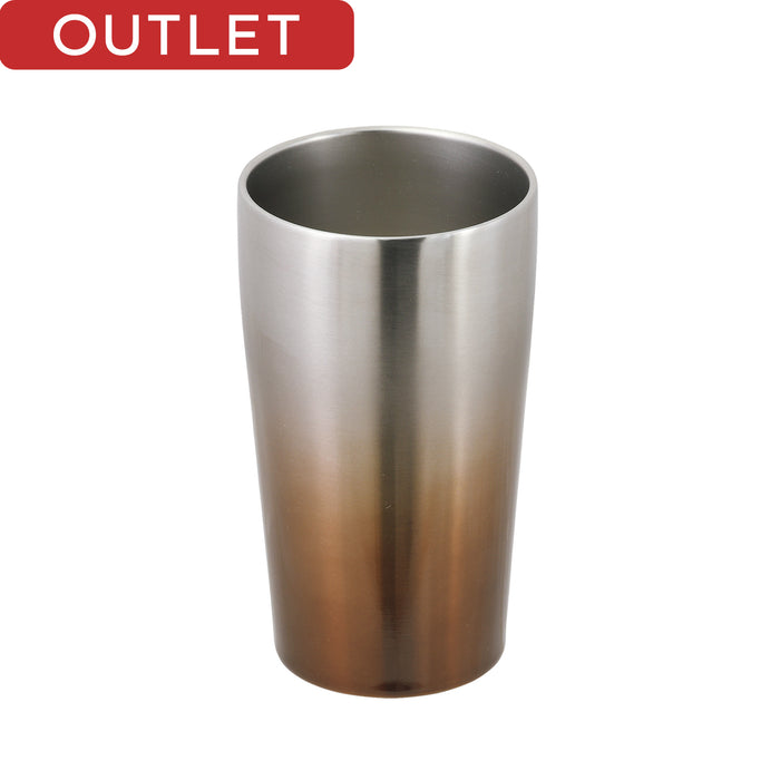 【アウトレット】ビンテージバー 真空タンブラー420(サテン×ブラウン)