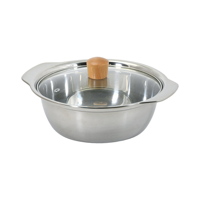 和楽庵 ステンレス製ガラス蓋付よせ鍋22cm — PEARL LIFE 公式