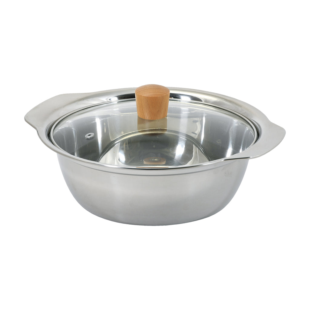 和楽庵 ステンレス製ガラス蓋付よせ鍋24cm — PEARL LIFE 公式