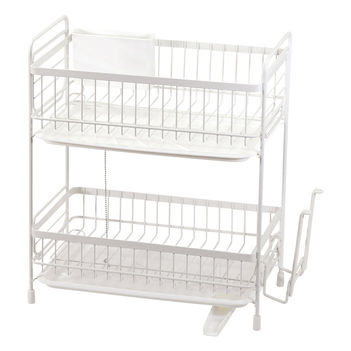 モデリエ 2段式水切りバスケット<スリム>ホワイト