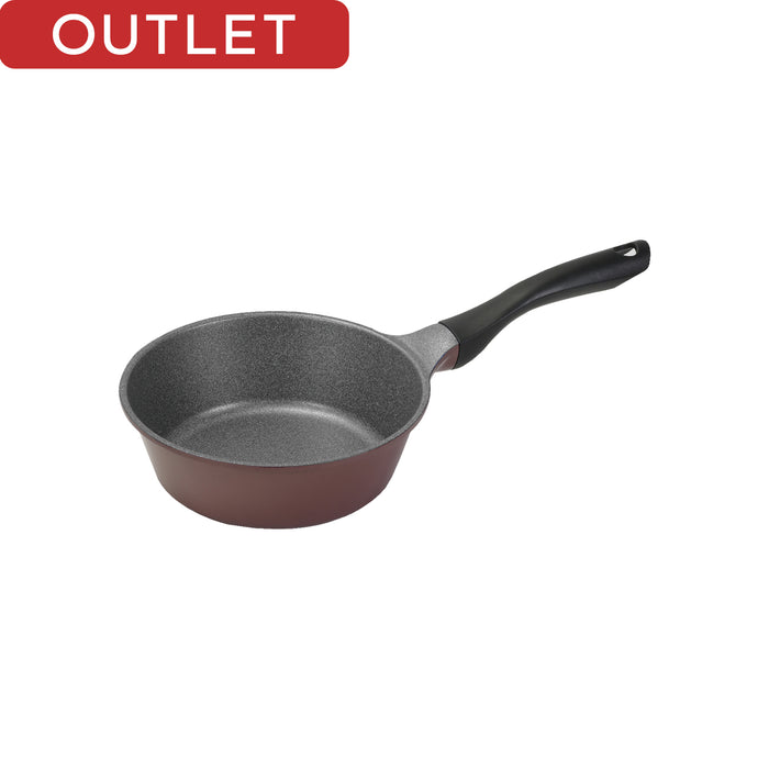 【アウトレット】さっと量れるメガストーン 深型フライパン20cm(目盛付)