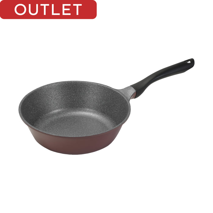 【アウトレット】さっと量れるメガストーン 深型フライパン26cm(目盛付)