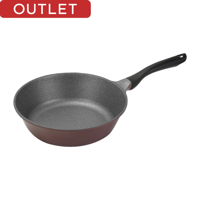 【アウトレット】さっと量れるメガストーン 深型フライパン28cm(目盛付)