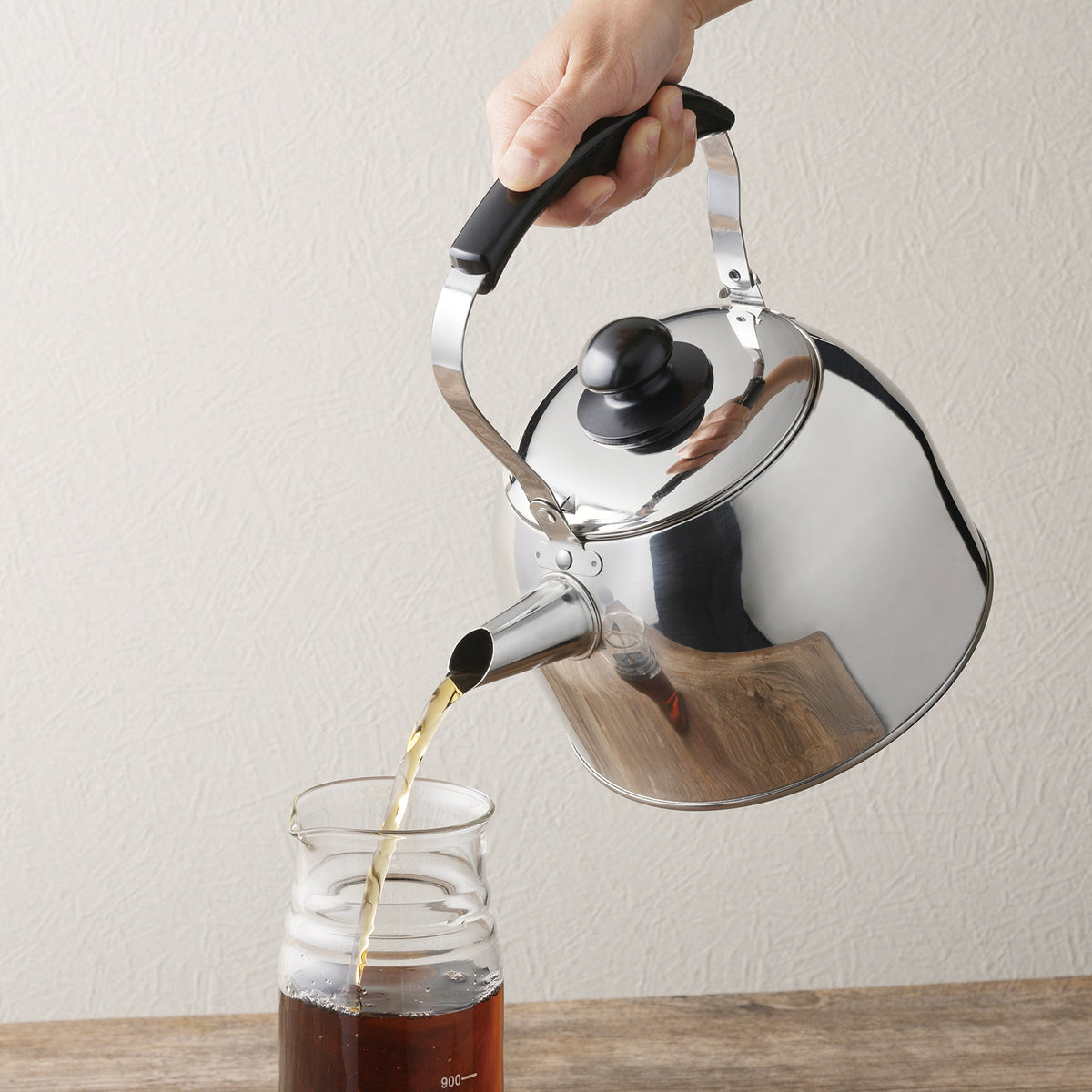 バリティ ステンレス製広口ケットル3.0L(茶こしアミ付) — PEARL LIFE