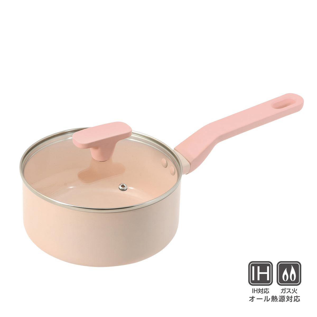 ローサ セラミック加工IH対応ガラス蓋付片手鍋18cm — PEARL LIFE 公式