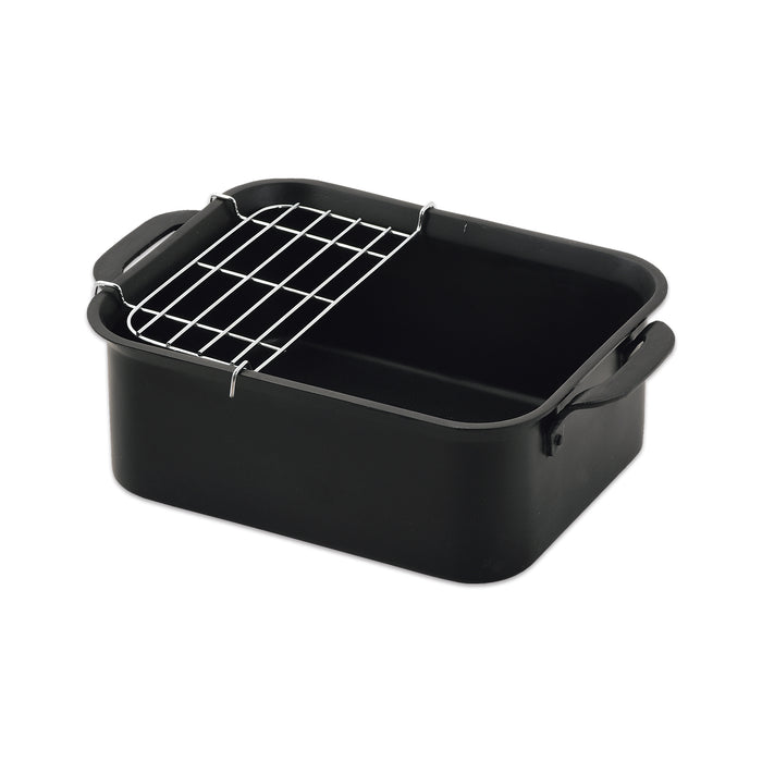 ワイドなIH対応鉄製長方型天ぷら鍋19×15cm(アミ付)