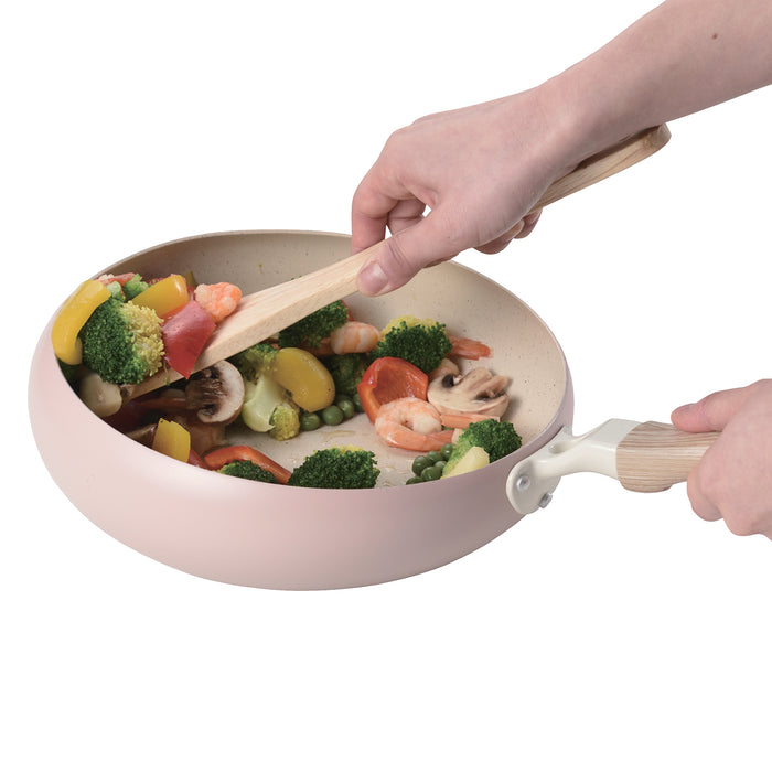 ちゃーぱん マーブルダイヤモンド加工IH対応深型フライパン22cm