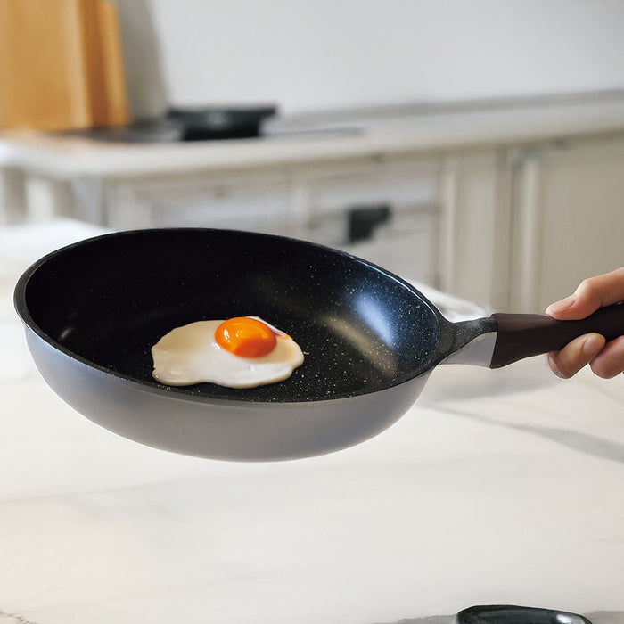 丈軽マーブルコート 深型フライパン28cm