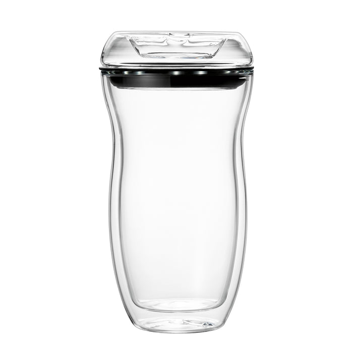 ガラス製蓋付ダブルウォールタンブラー350ml