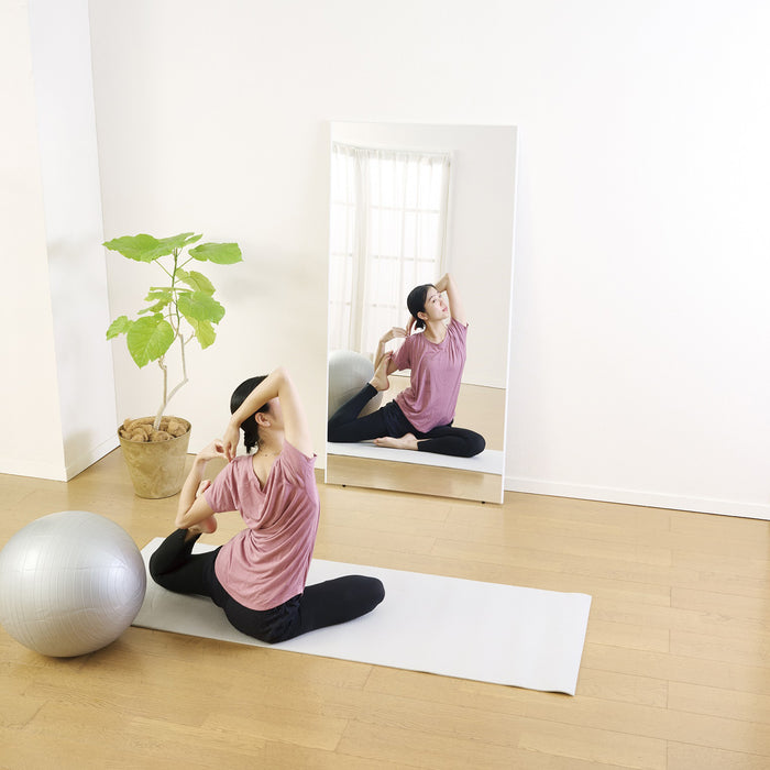 軽くて割れない壁掛けミラーⅡ　スノーホワイト　80×160