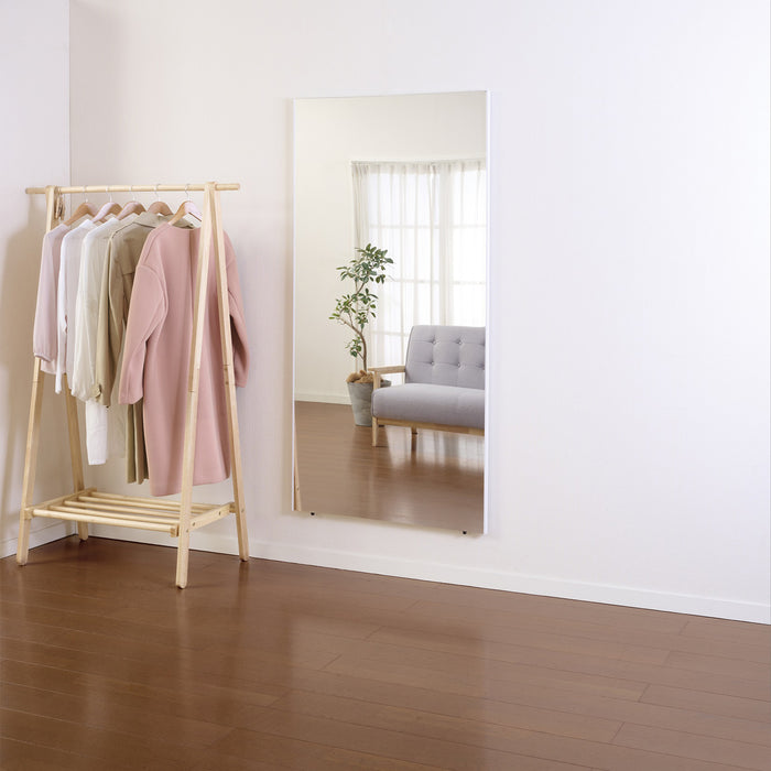 軽くて割れない壁掛けミラーⅡ　スノーホワイト　80×160