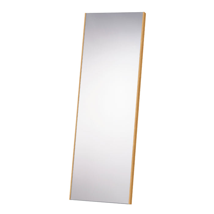 軽くて割れない壁掛けミラーⅡ　木目調ナチュラル　30×90